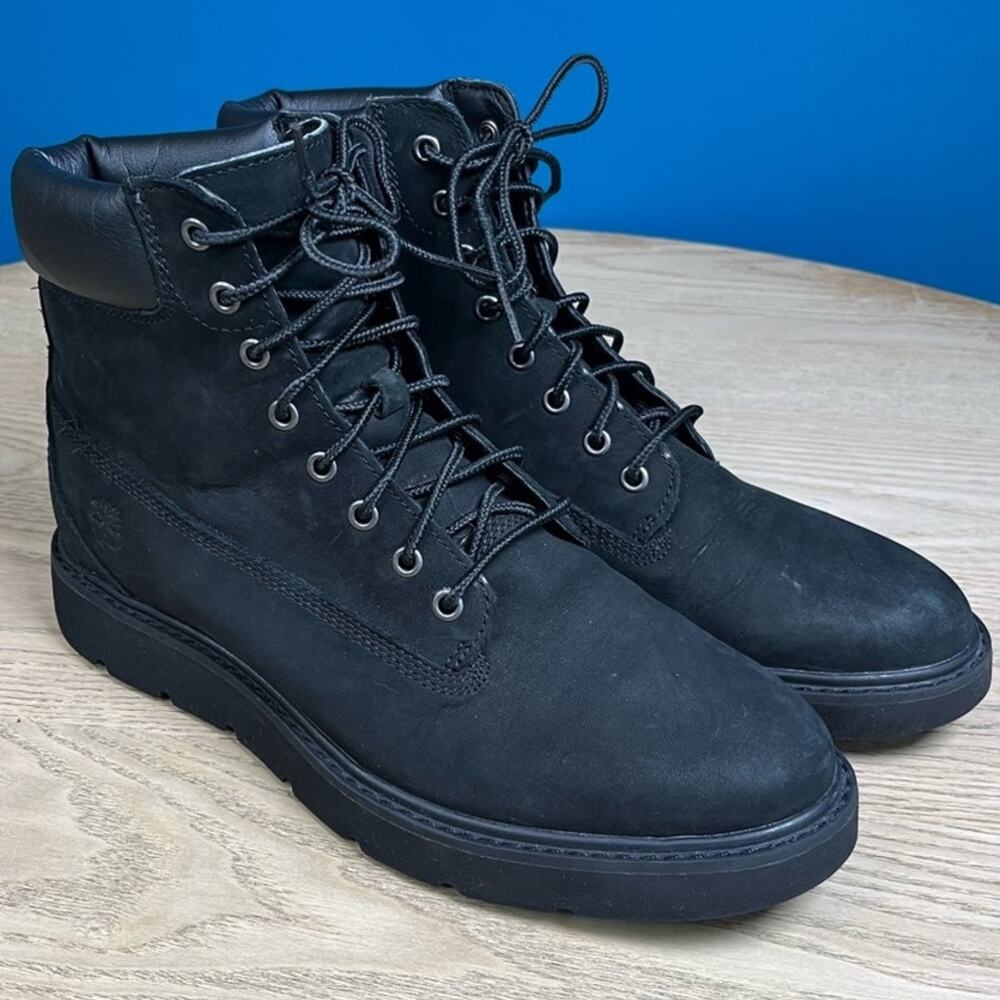 Timberland Women’s Kenniston 6 Inch Lace Up Boots Shoes Black Nubuck Size 8.5